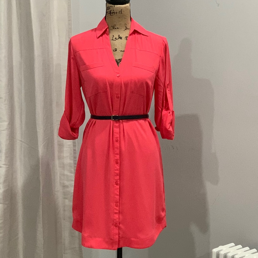 Express long sleeve shirt dress size S